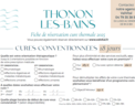 Fiche de réservation Thonon-les-Bains 2025